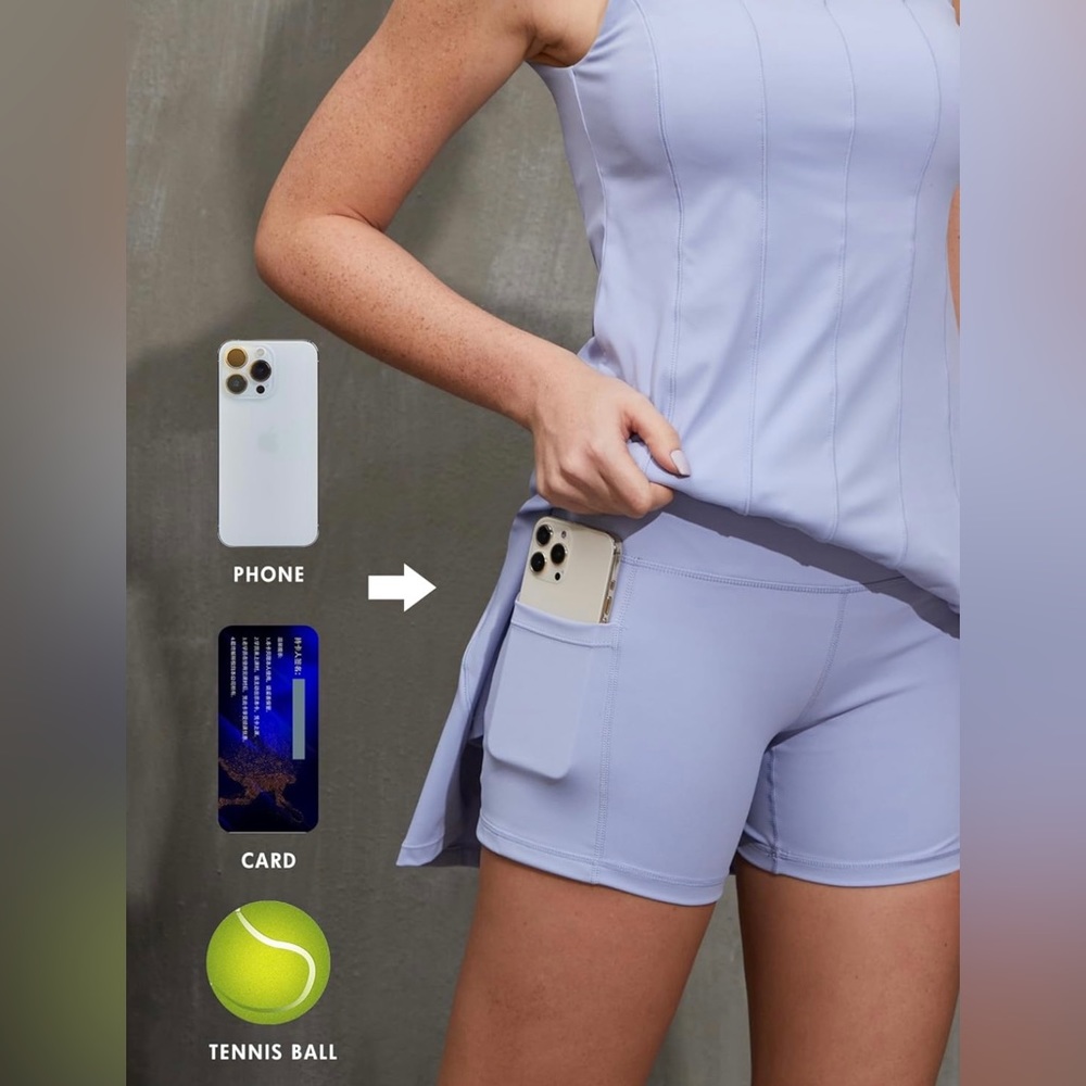 NWT Tennis Dress with Built-in Bra & Shorts Size Large - Picture 7 of 10
